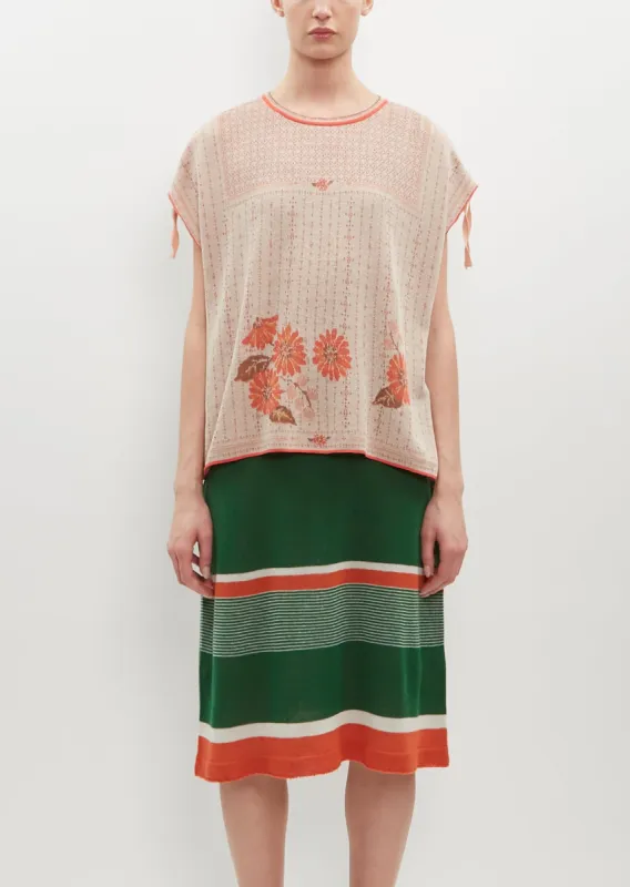 Flower Motif Knitted Pullover sold by La Garconne