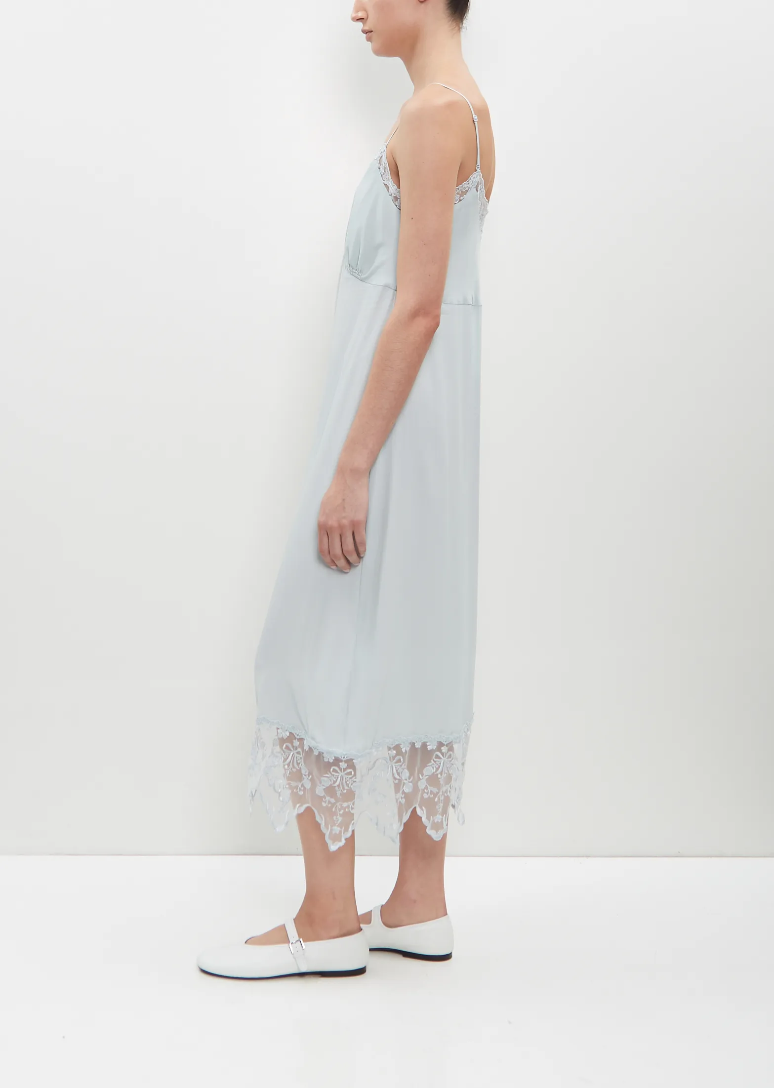 Lace Trim Slip Dress — Duck Egg sold by La Garconne product image thumbnail 2