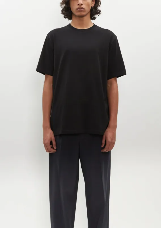 Luster Plaiting Tee — Black sold by La Garconne