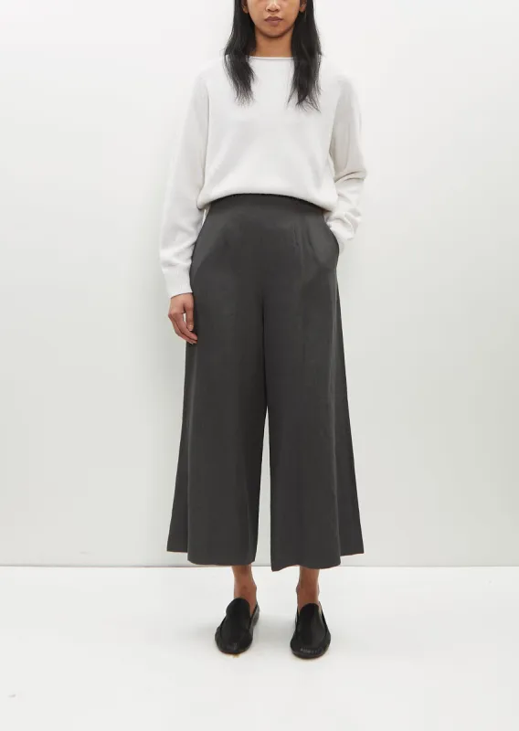 Flat Front Linen Culotte sold by La Garconne