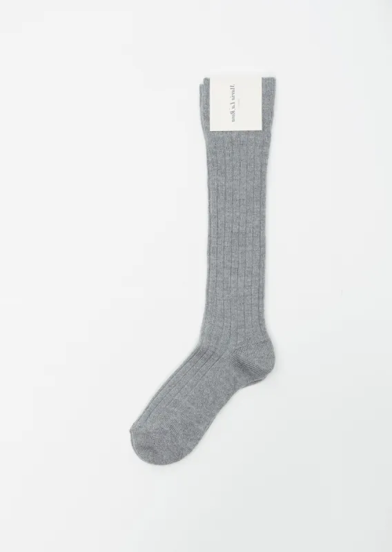 College Merino Socks — Grey sold by La Garconne
