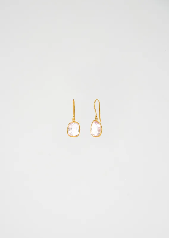 Peony Pink Single Drop Earrings sold by La Garconne