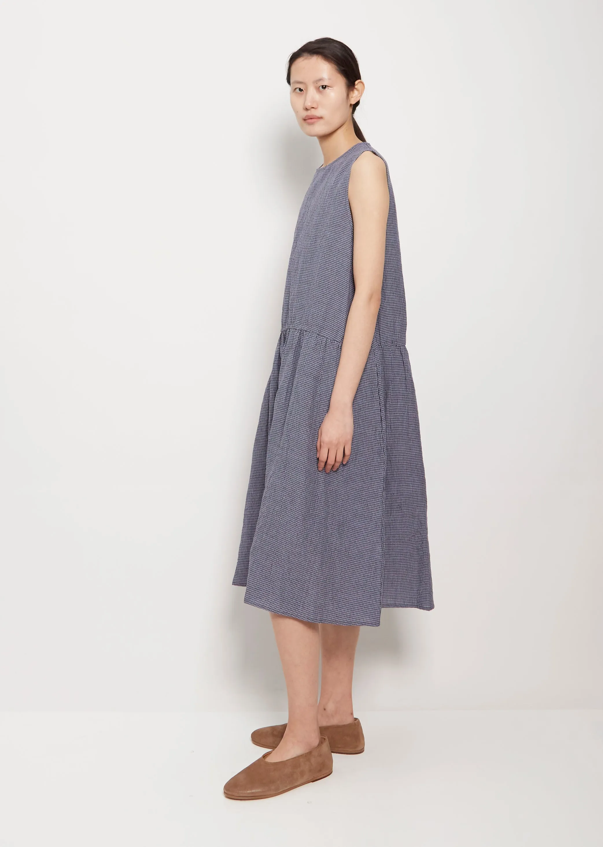 Gathered Skirt Linen Dress sold by La Garconne product image thumbnail 2