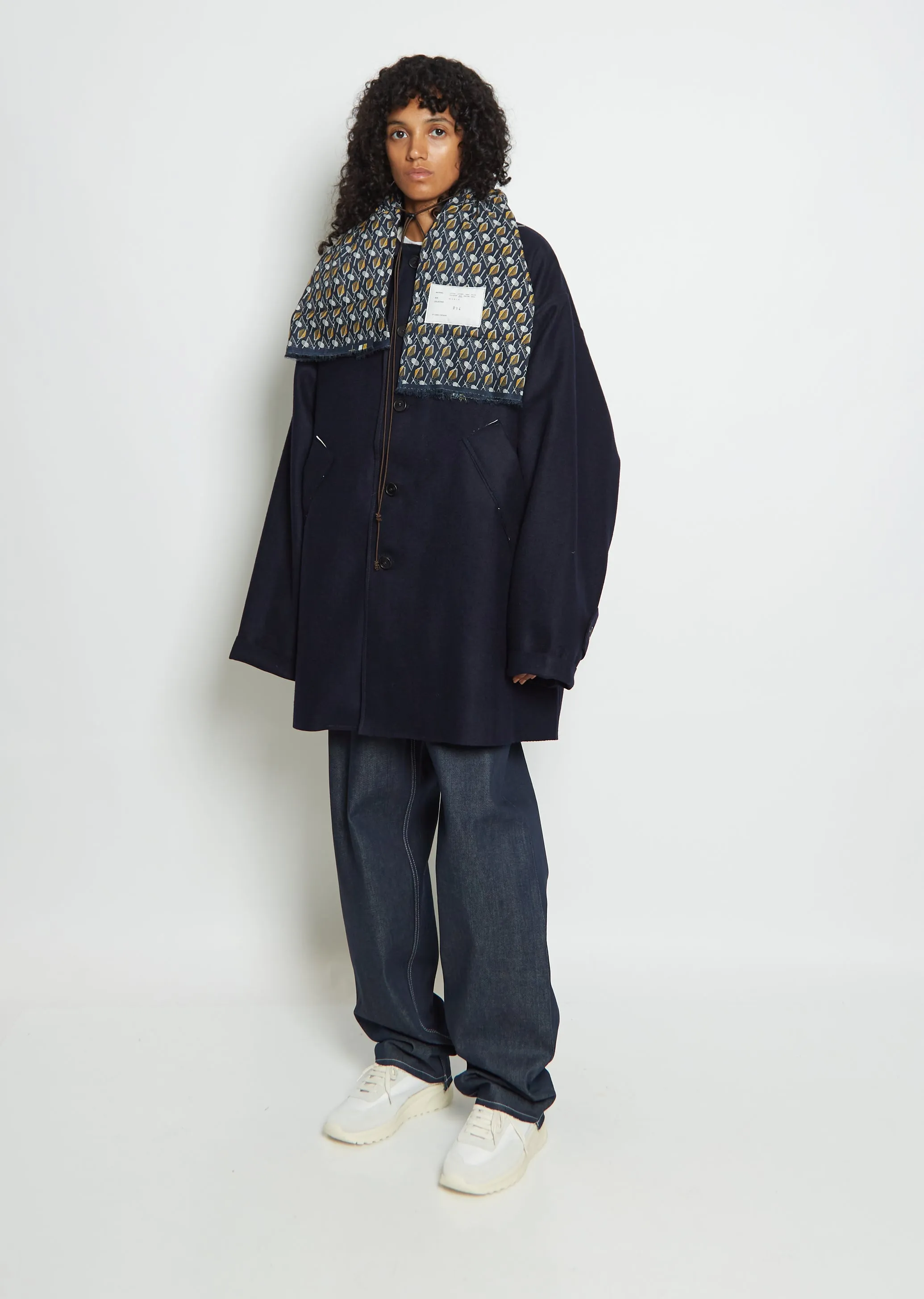 Wool XXL Mackintosh Jacket — Black Navy sold by La Garconne product image thumbnail 4