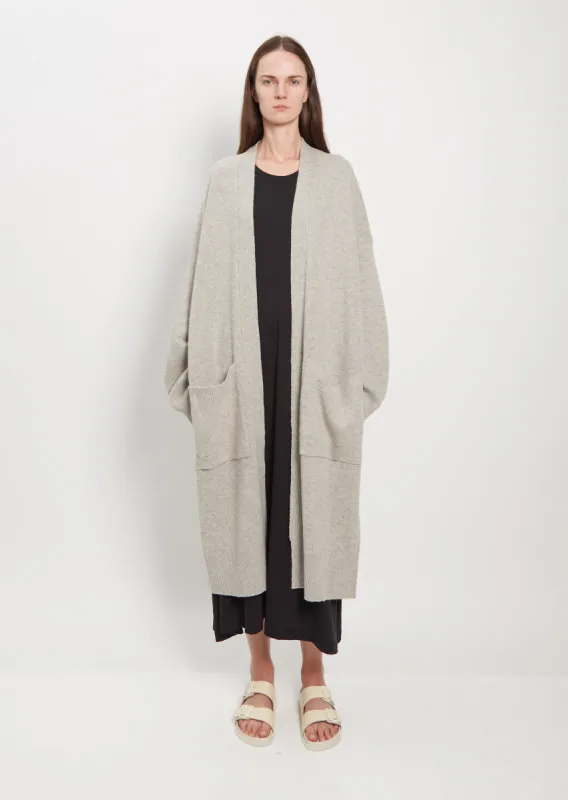 Blanket Cardigan — Light Grey sold by La Garconne