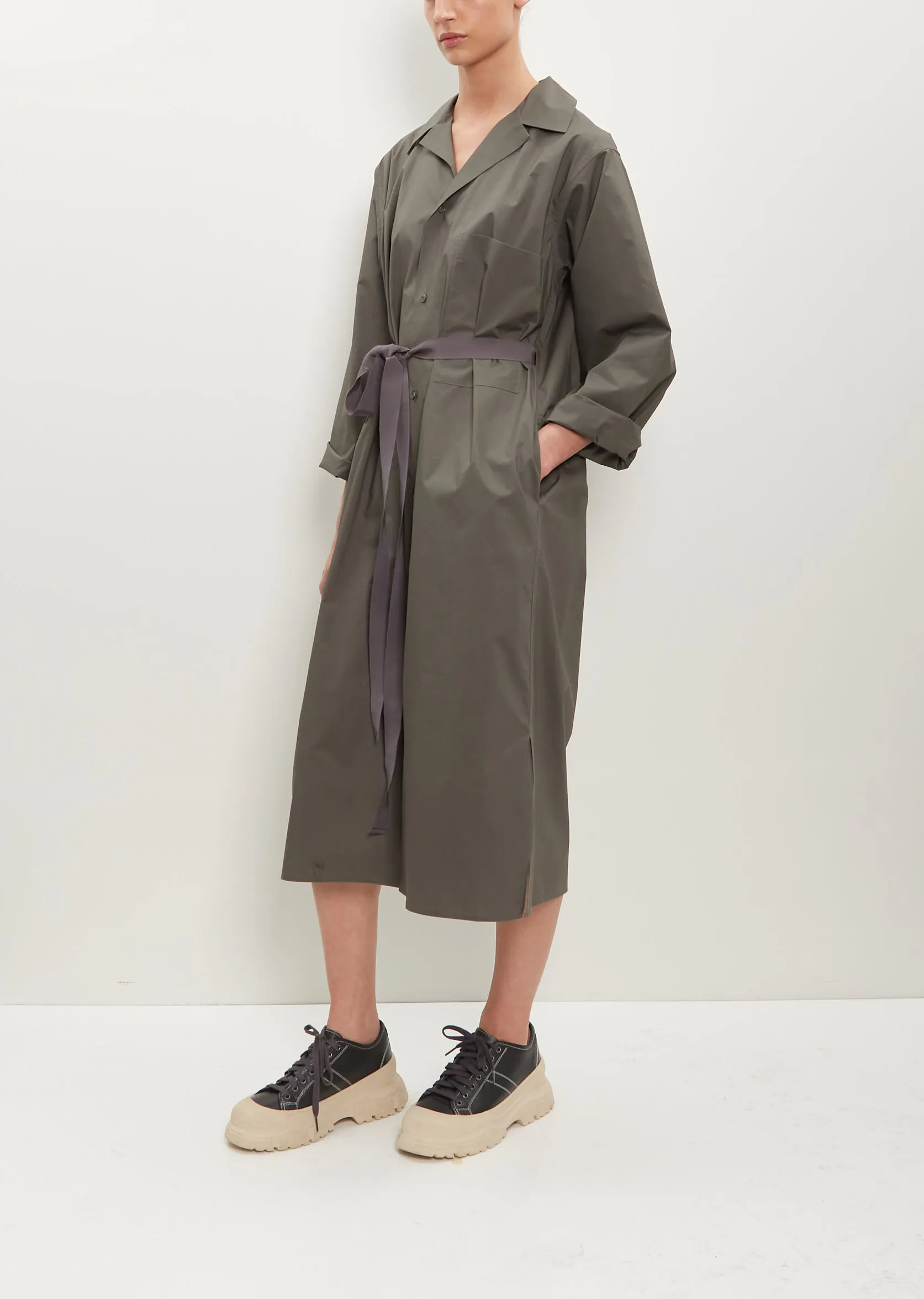 Drome Cotton Shirt Dress — Sage sold by La Garconne product image thumbnail 4
