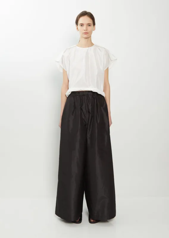 Purl Very Wide Silk Pant — Black sold by La Garconne