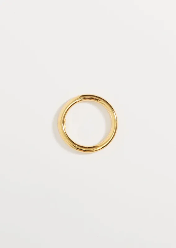 Gold Classic Circle Bangle sold by La Garconne