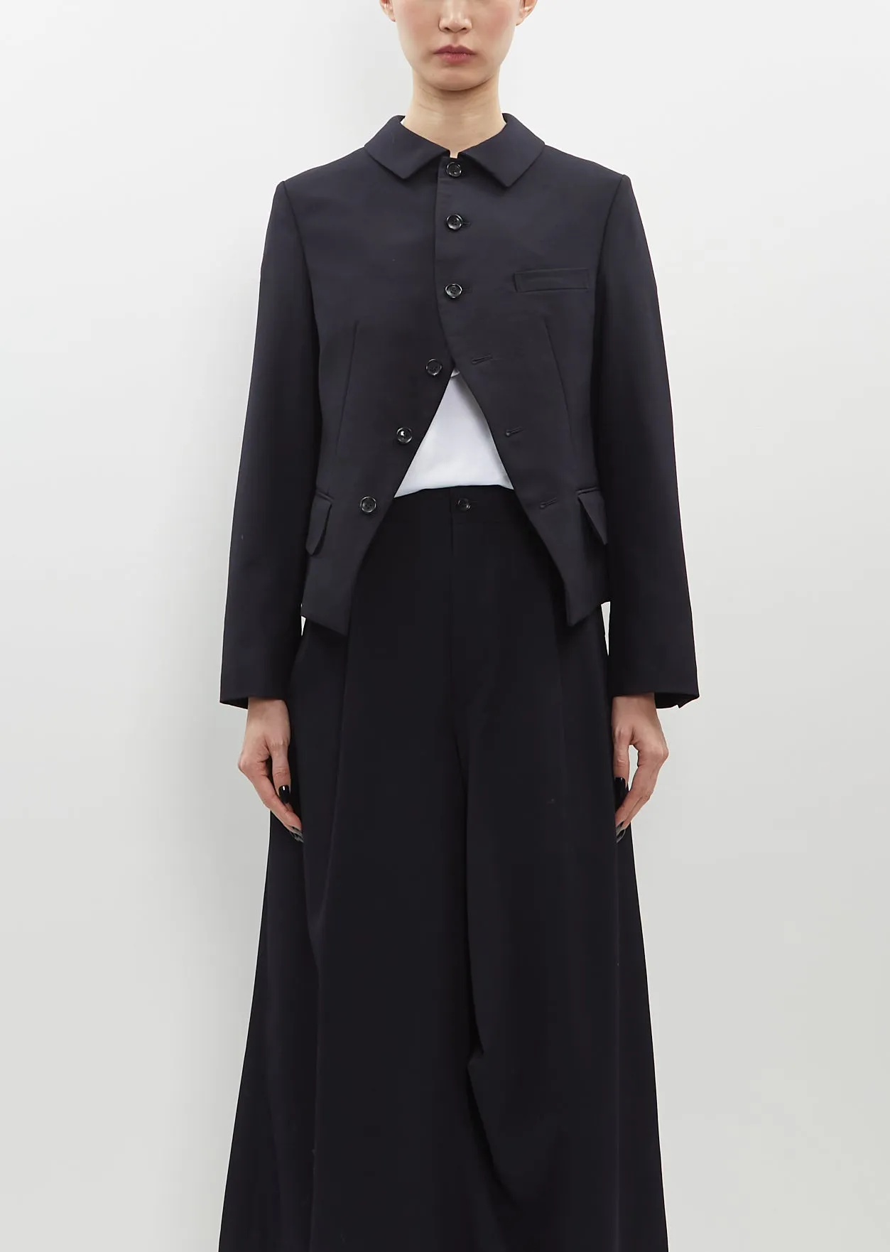 Wool Shirt Collar Jacket sold by La Garconne