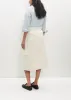 Cinch Waist Skirt — White sold by La Garconne