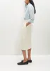 Cinch Waist Skirt — White sold by La Garconne