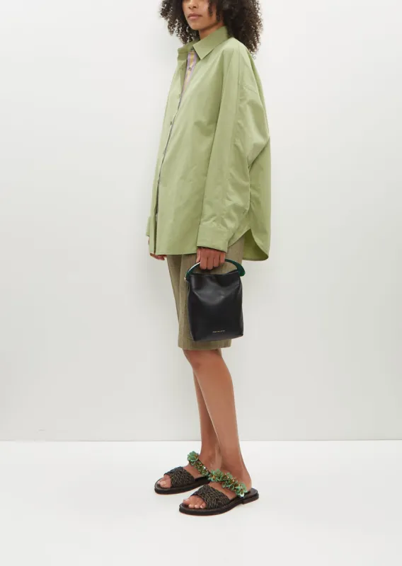 Crisp Leather Bag — Black sold by La Garconne