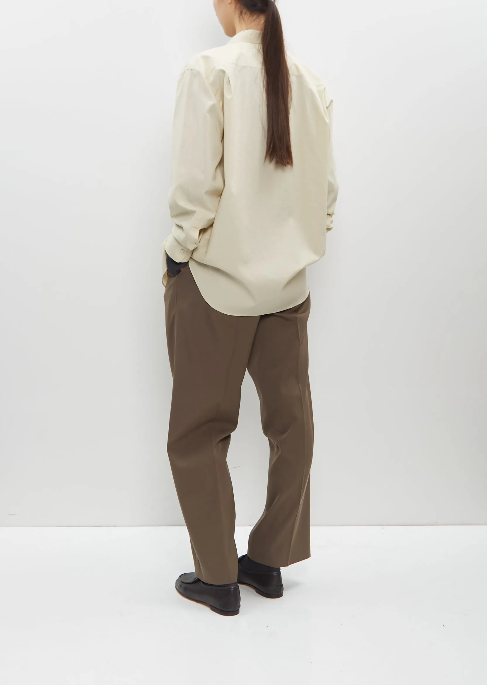 Washed Finx Twill Shirt – Light Beige sold by La Garconne product image thumbnail 3