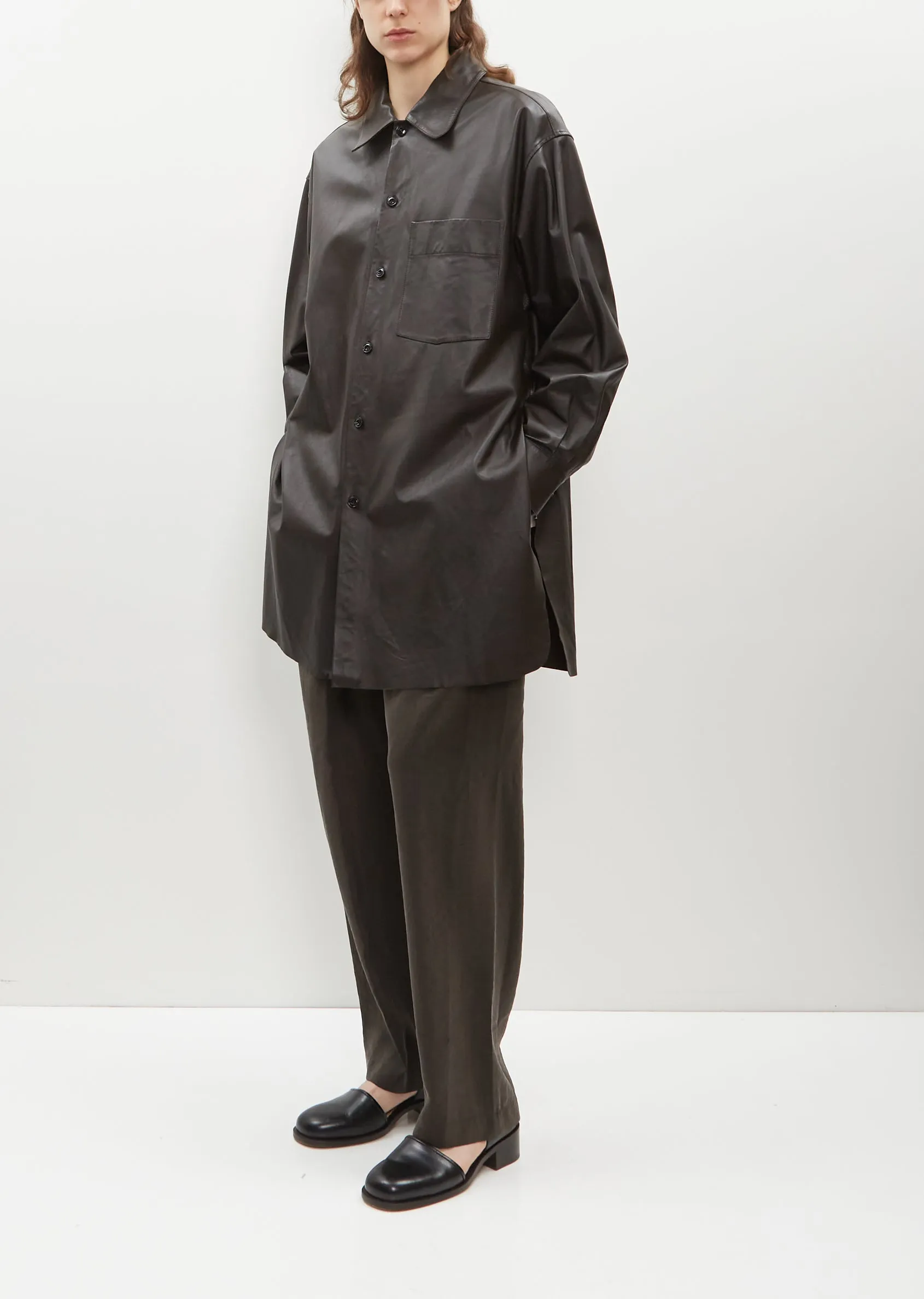 Leather Overshirt sold by La Garconne product image thumbnail 4