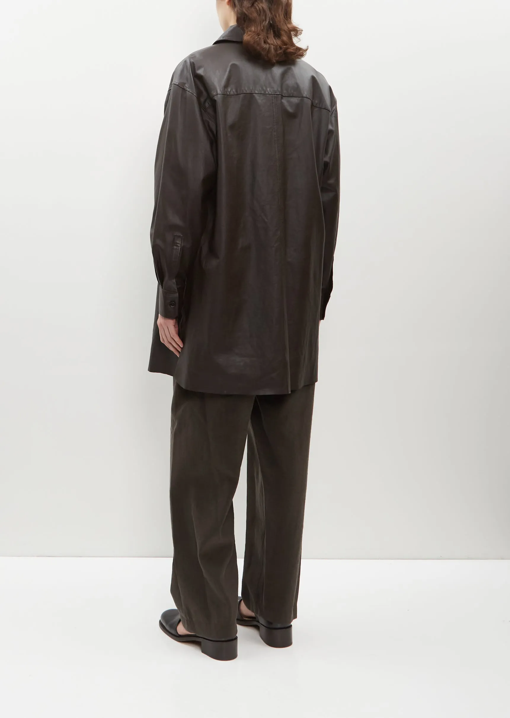 Leather Overshirt sold by La Garconne product image thumbnail 3