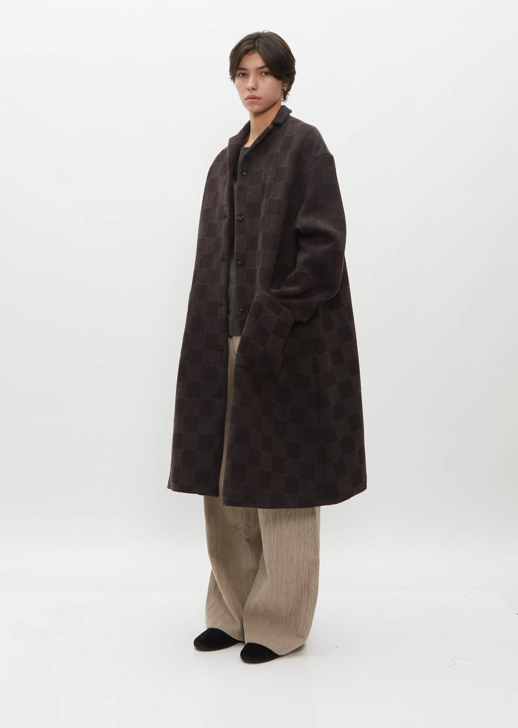 Wool Check Coat sold by La Garconne product image thumbnail 4
