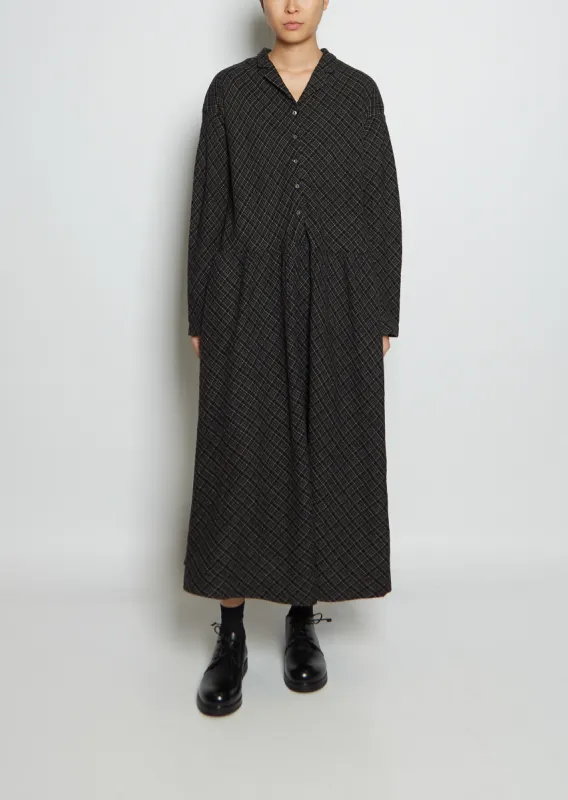 Wool Tartan Collared Dress sold by La Garconne