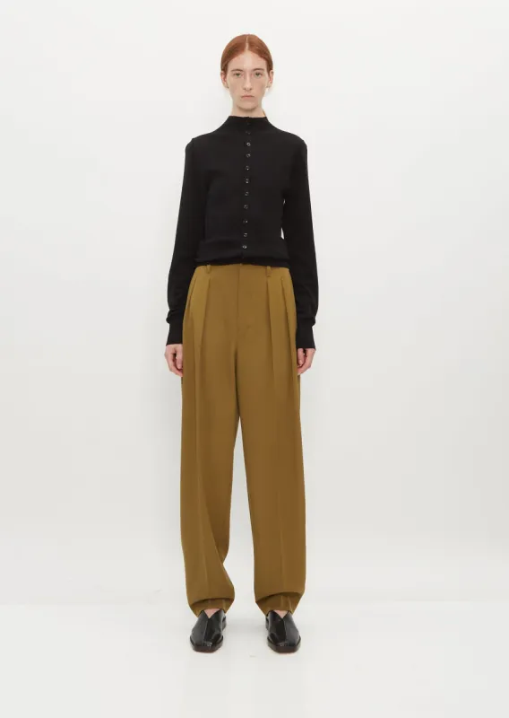 Unisex Pleated Tappered Pants sold by La Garconne