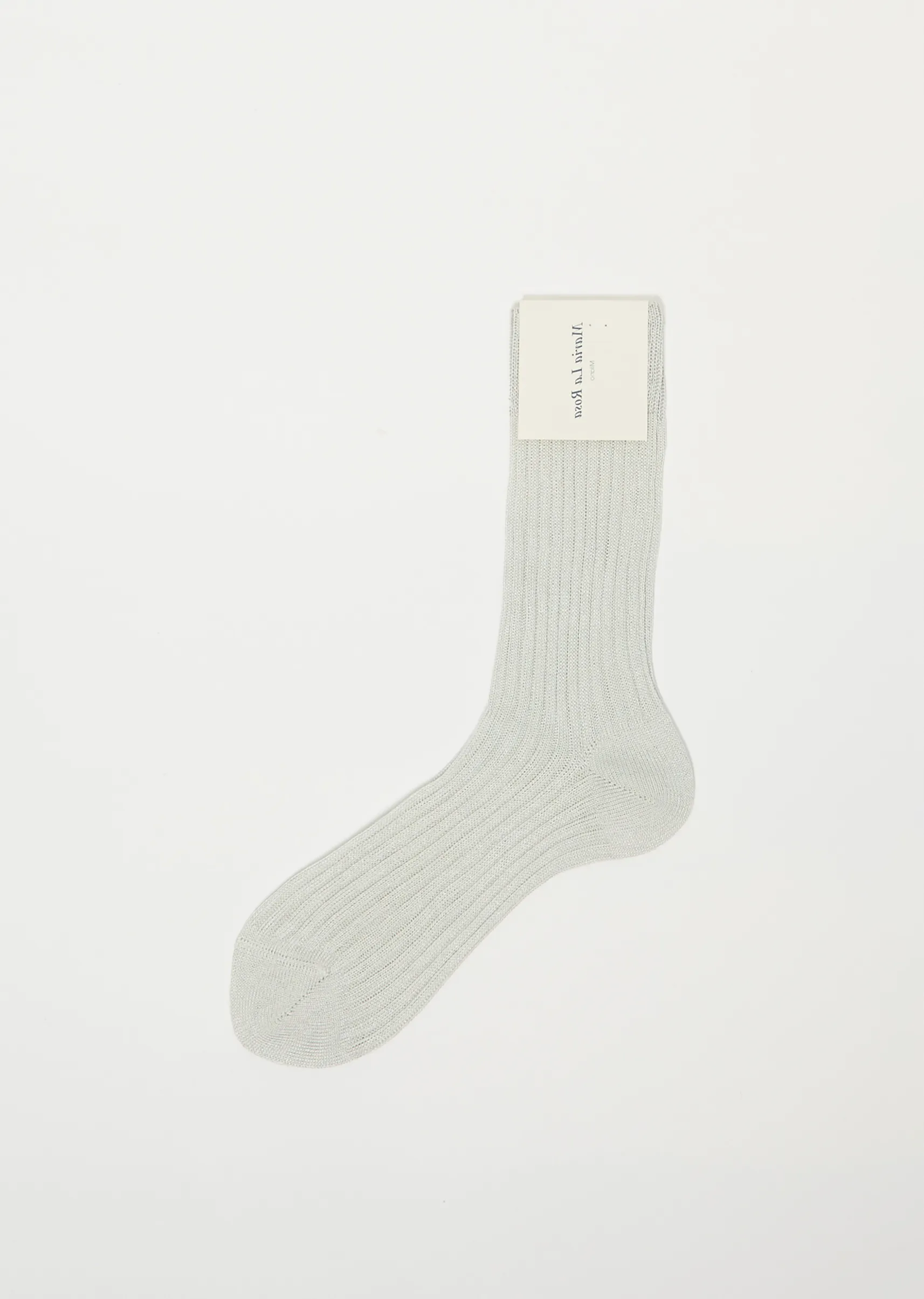 Ribbed Socks — Clear Grey sold by La Garconne