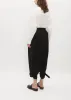 Gathered Hem Belted Pants — Black sold by La Garconne