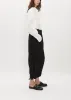 Gathered Hem Belted Pants — Black sold by La Garconne