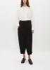 Gathered Hem Belted Pants — Black sold by La Garconne