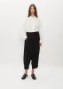 Gathered Hem Belted Pants — Black sold by La Garconne