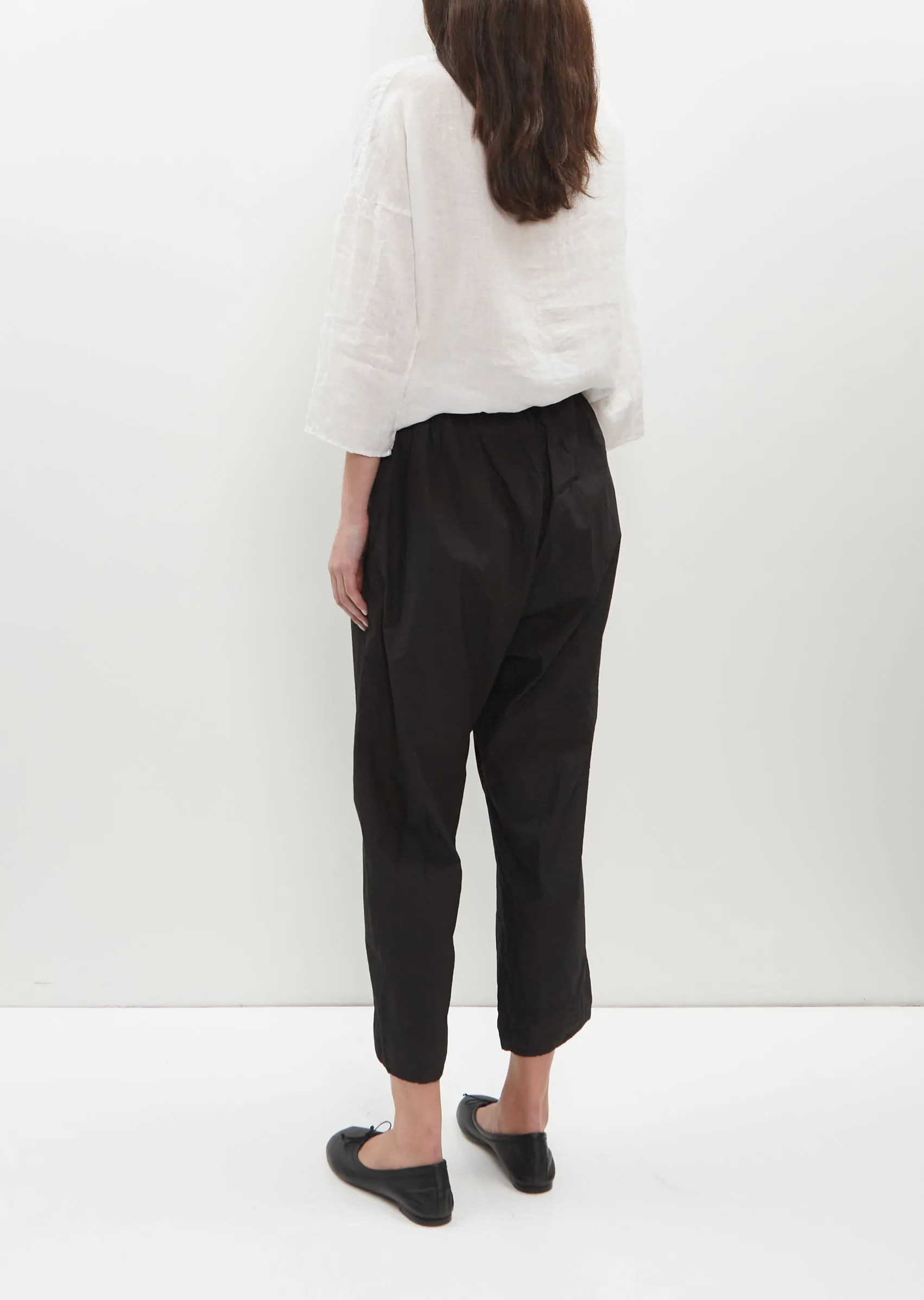 Braghe Tissue Cotton Pants — Black sold by La Garconne product image thumbnail 3