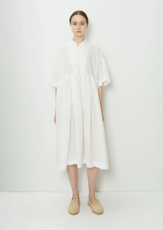 Botanical Dye Organic Cotton Dress — White sold by La Garconne
