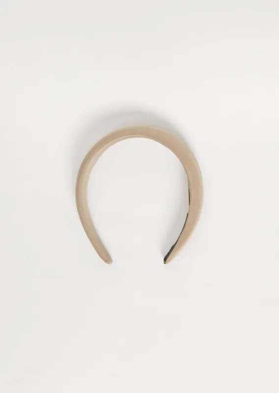 Classic Puffy Headband — Taupe made by La Garconne