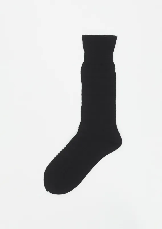 Super Merino Links Sock — Black sold by La Garconne