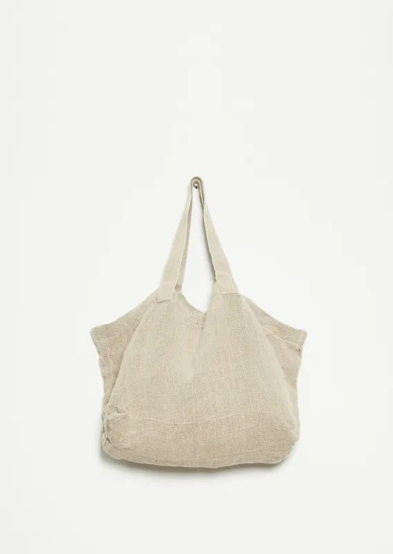 Linen Nomade XL Bag — Natur sold by La Garconne