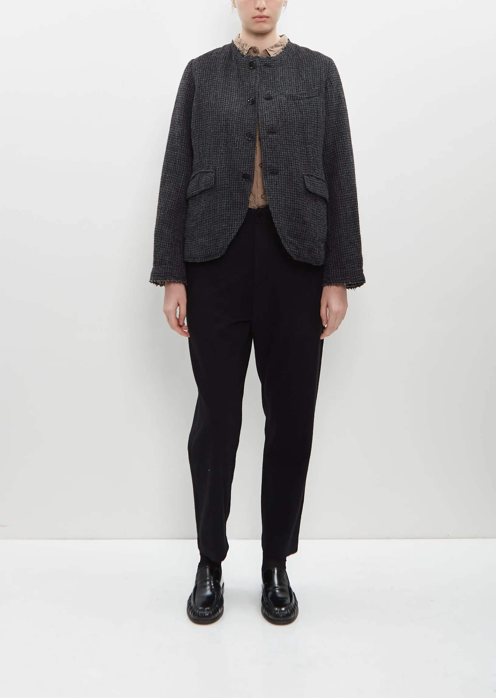 Wool Gauze Houndstooth Jacket sold by La Garconne product image thumbnail 4