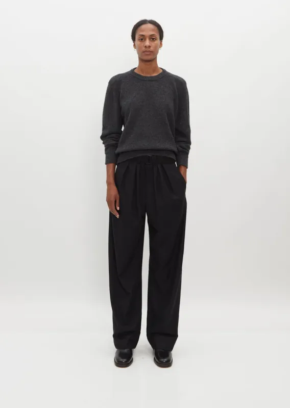 Belted Cropped Cashmere Pants sold by La Garconne