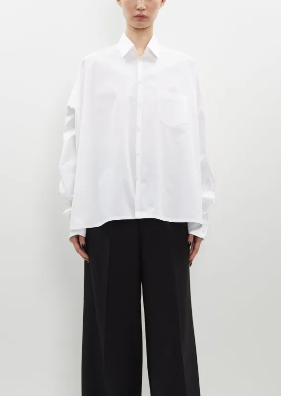 Split Collar Cotton Shirt sold by La Garconne