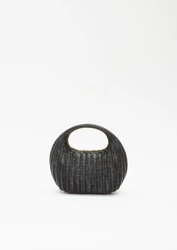 Ratan Round Bag — Black sold by La Garconne