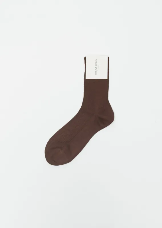 One Ribbed Socks — Castagna sold by La Garconne