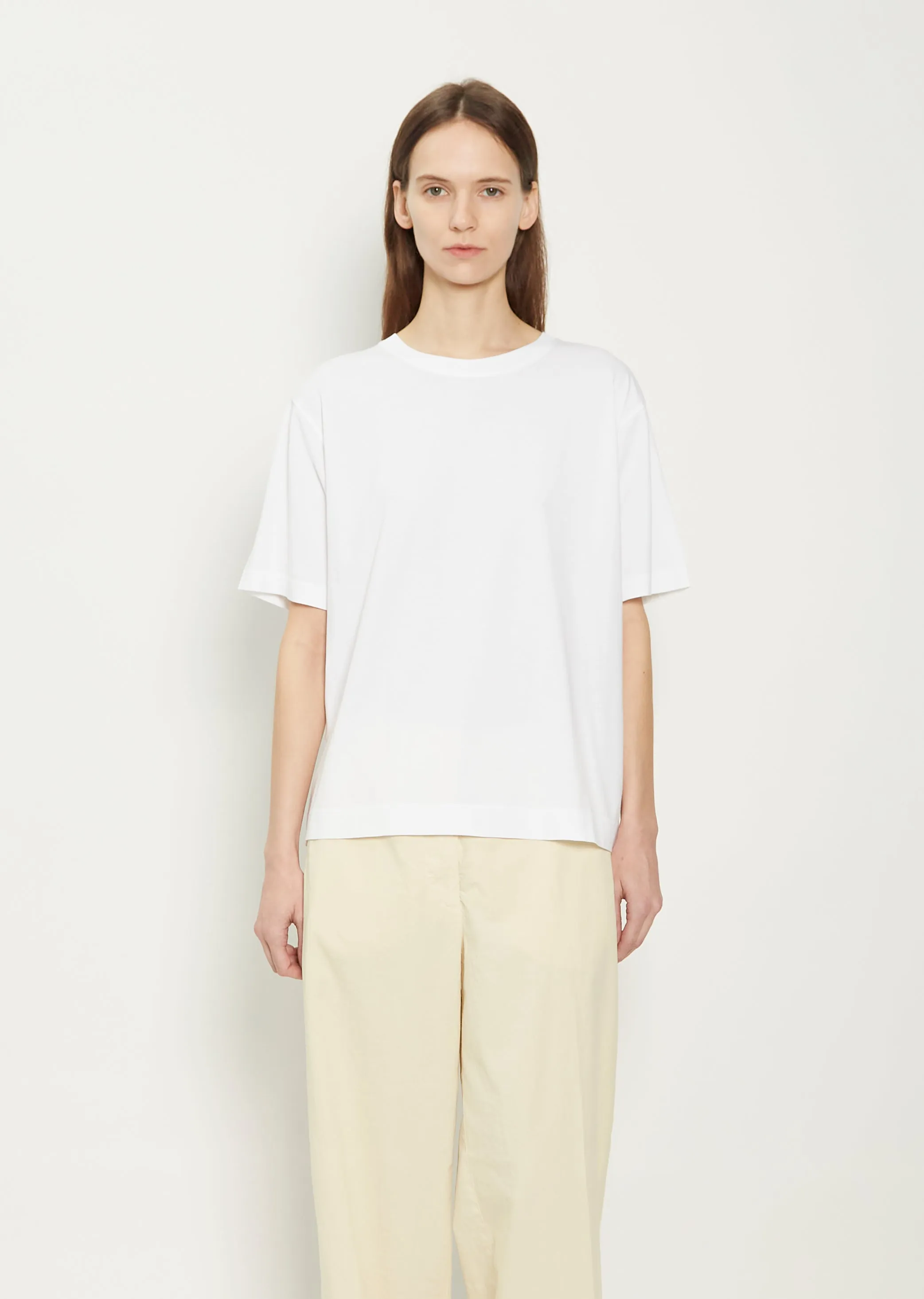 Heydu Cotton T-Shirt —White sold by La Garconne