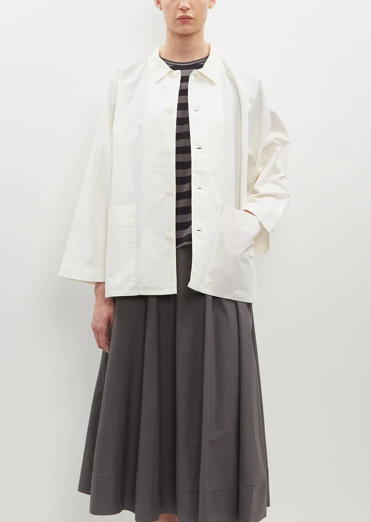 Ermou Cotton Blend Jacket - Winter White sold by La Garconne
