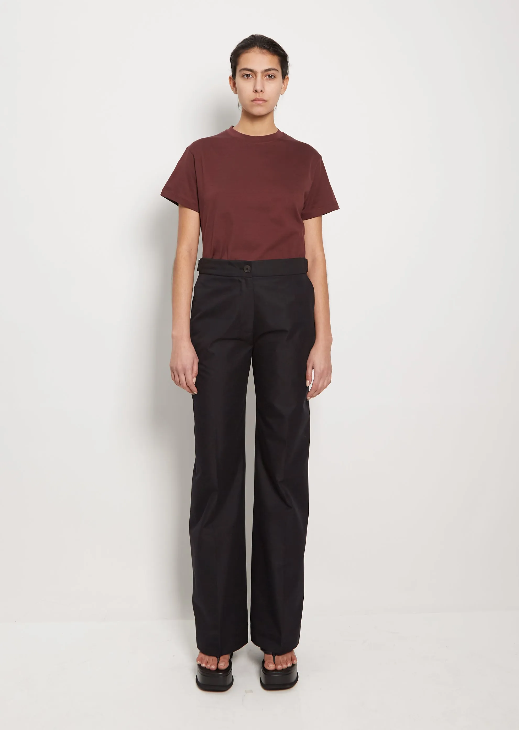 Reynosa Cotton Polyester Straight Trousers sold by La Garconne