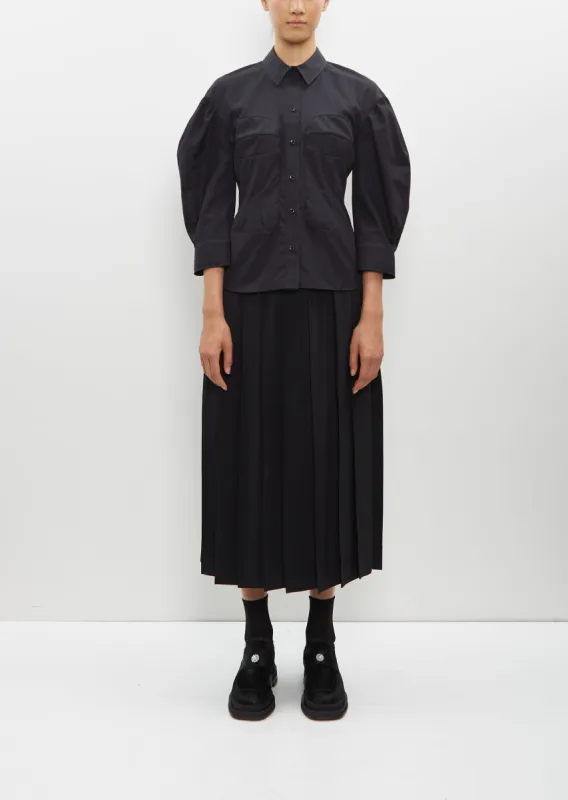 Long Pleated Elasticated Waist Kilt Skirt sold by La Garconne
