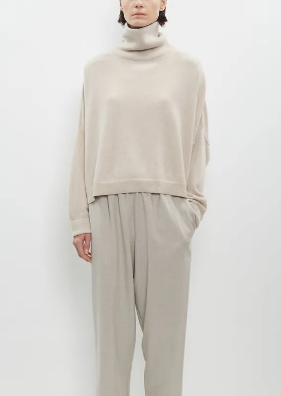 Cashmere T-Neck Chunky Sweater sold by La Garconne