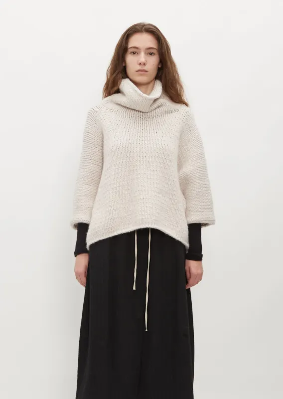 Hand Knit Alpaca and Wool Maxi Turtleneck sold by La Garconne