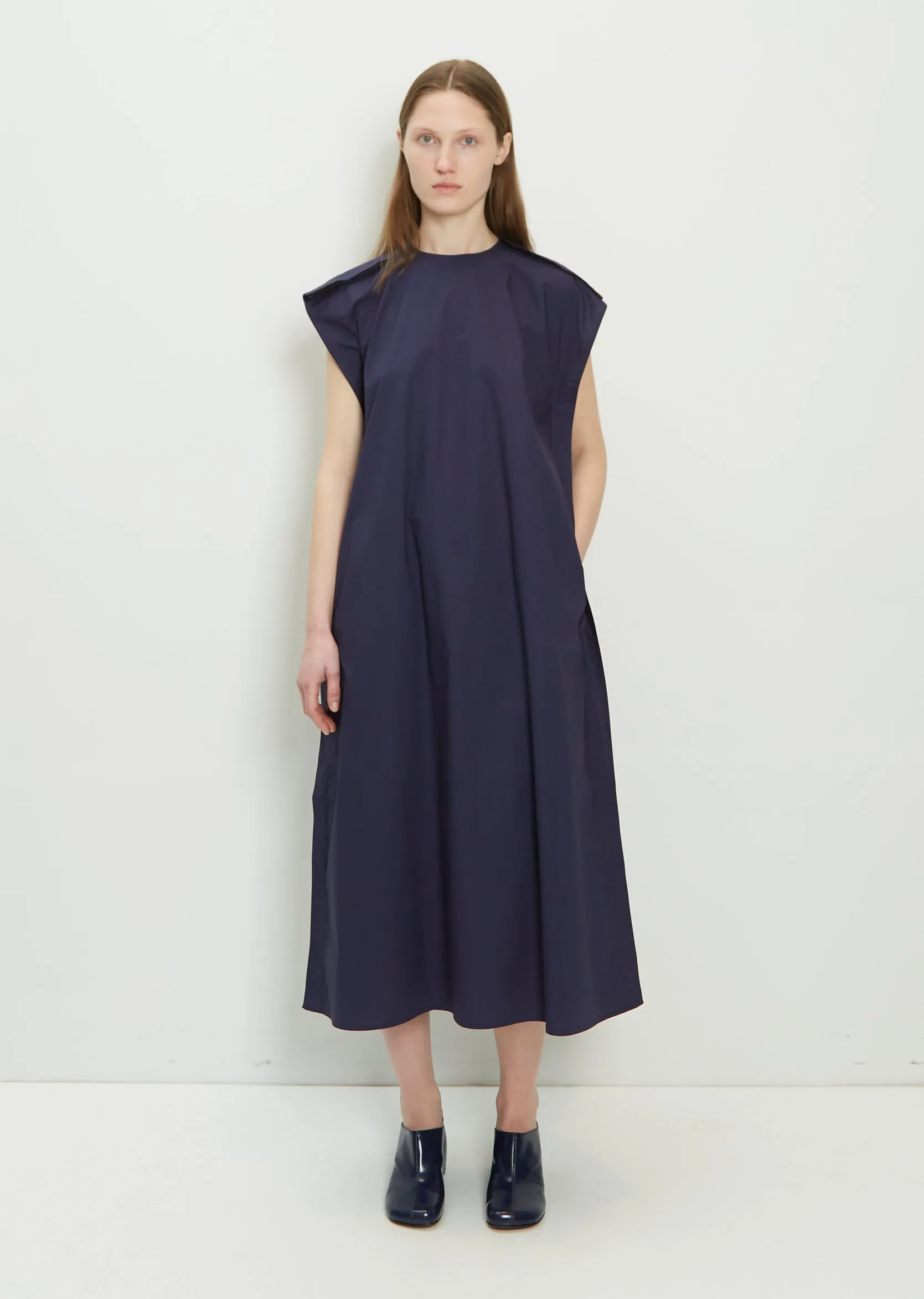 Dimi A-Line Dress — Dark Blue sold by La Garconne
