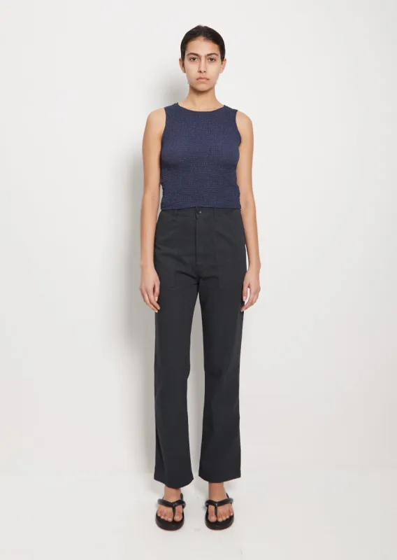 Cotton Venetian Fatigue Pants sold by La Garconne