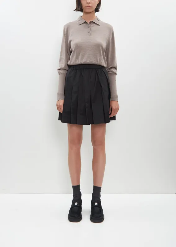 Mini Pleated Elasticated Waist Kilt Skirt made by Simone Rocha