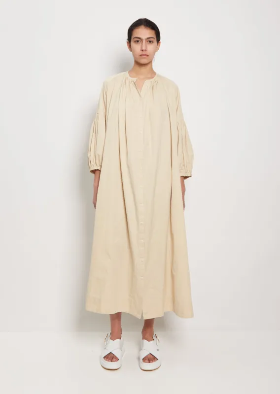 Paper Satin 3 by 3 Dress — Beige made by La Garconne