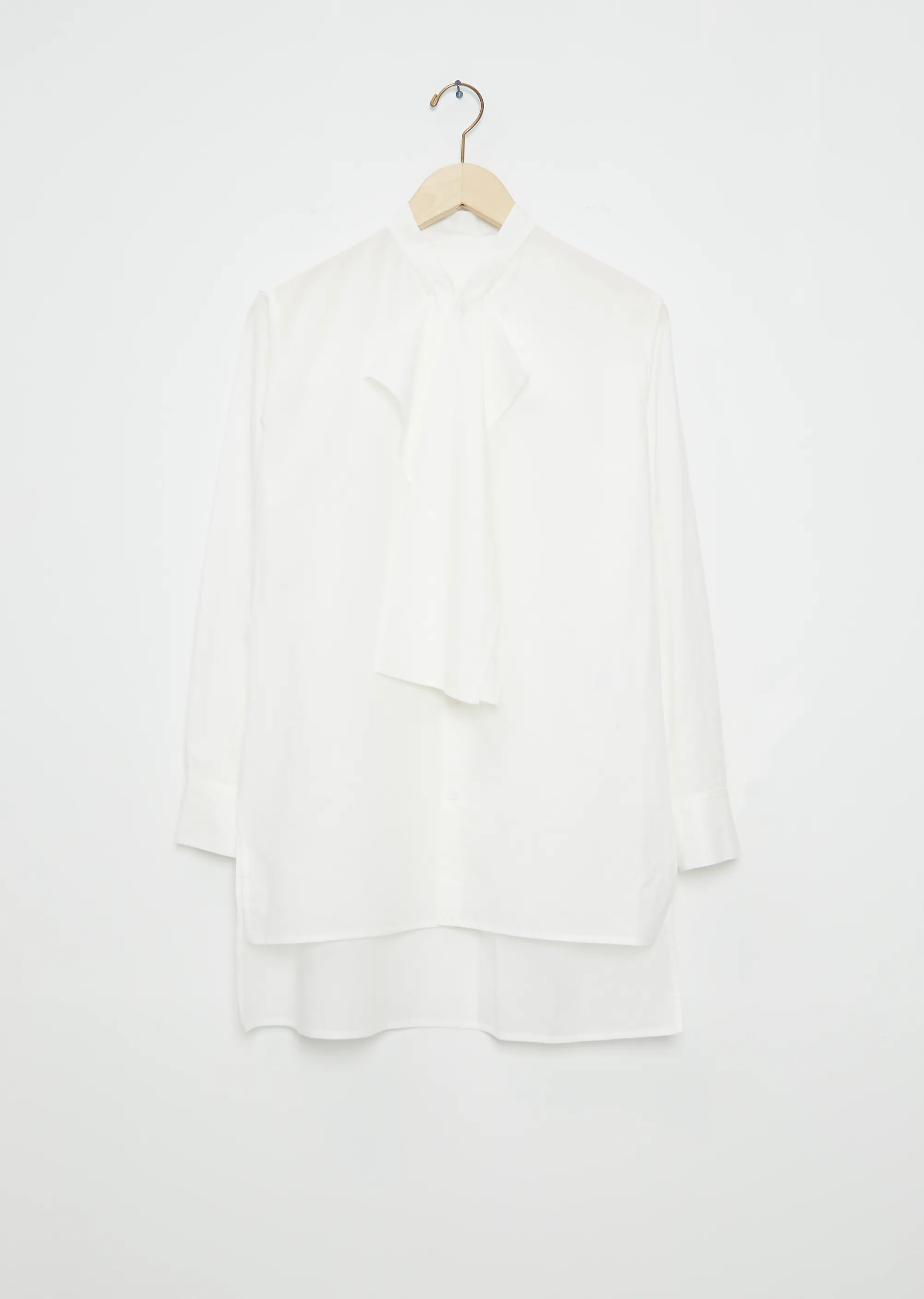 Frill Collar Cotton Shirt — White sold by La Garconne product image thumbnail 5