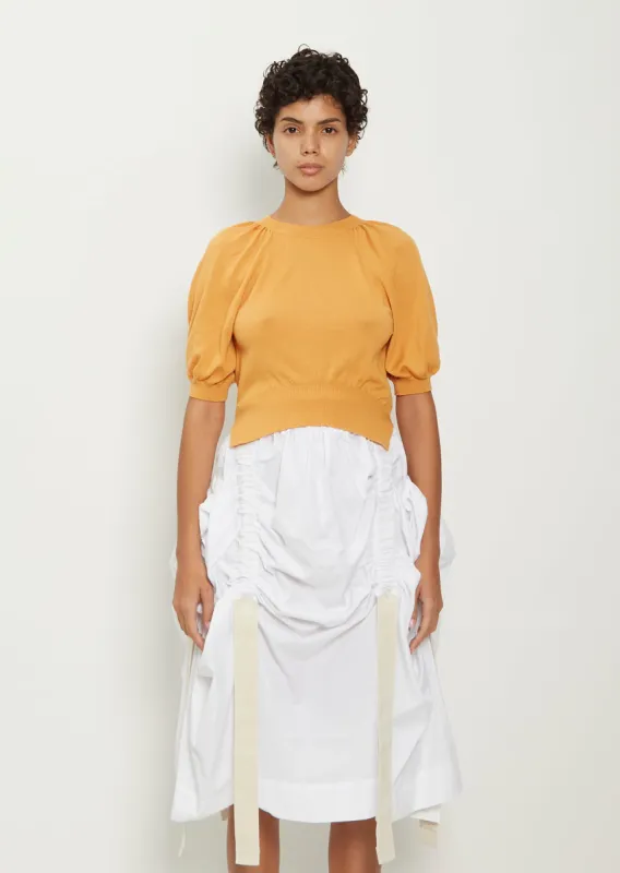 Cropped Puff Frill Top sold by La Garconne