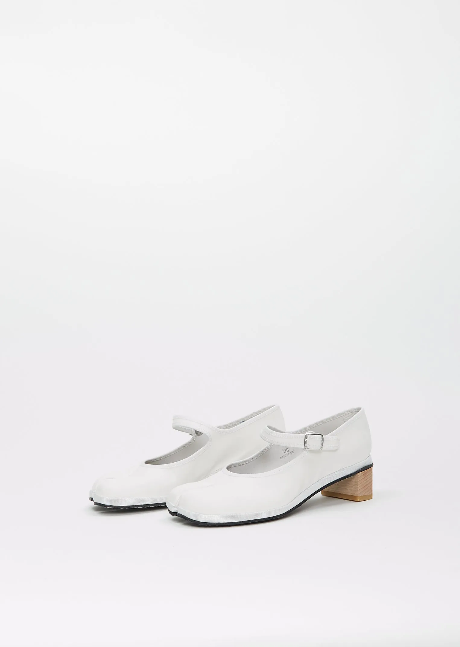 Fu-Geta Tabi Mary Jane Nappa Ness — White sold by La Garconne product image thumbnail 2